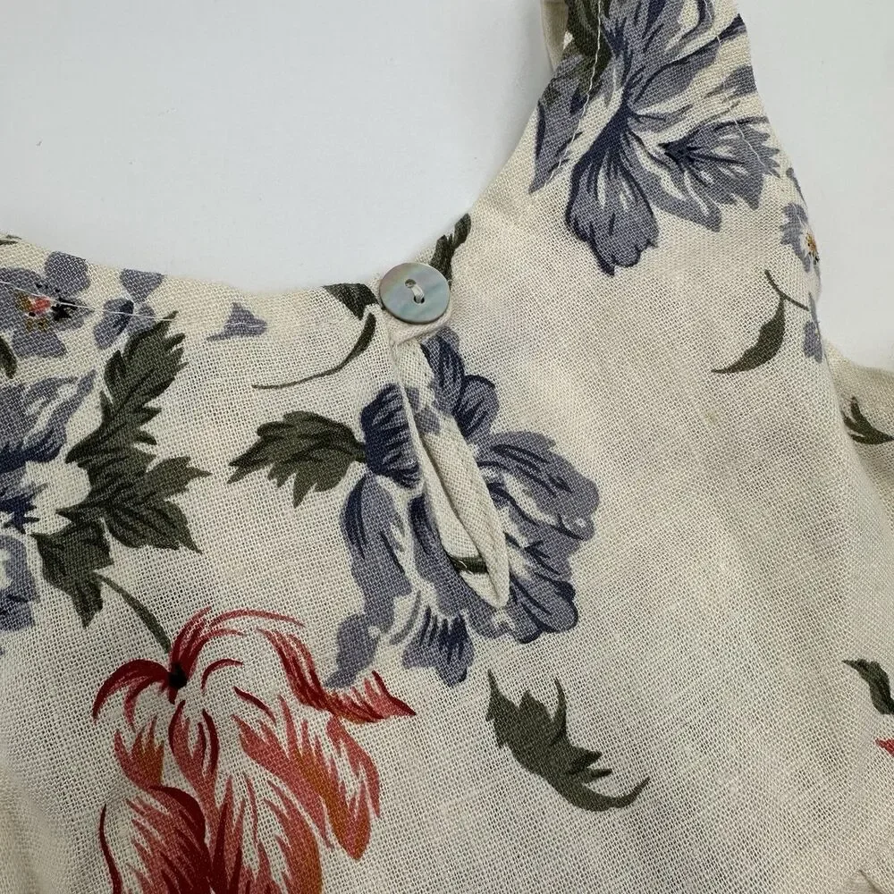 Cozy Toes Filene's Basement Floral Sleeveless Top Baby 6M Cotton Vintage Cottage